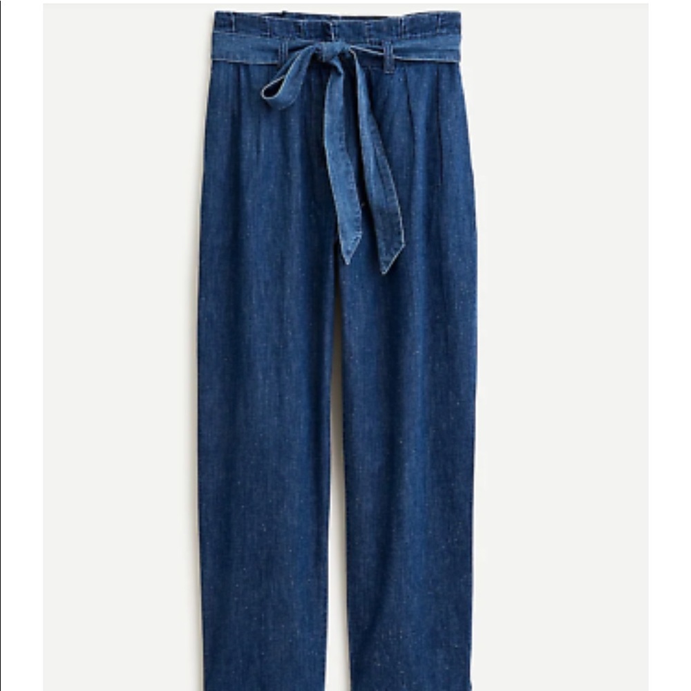 NWT J Crew Paper Bag Pants in Chambray